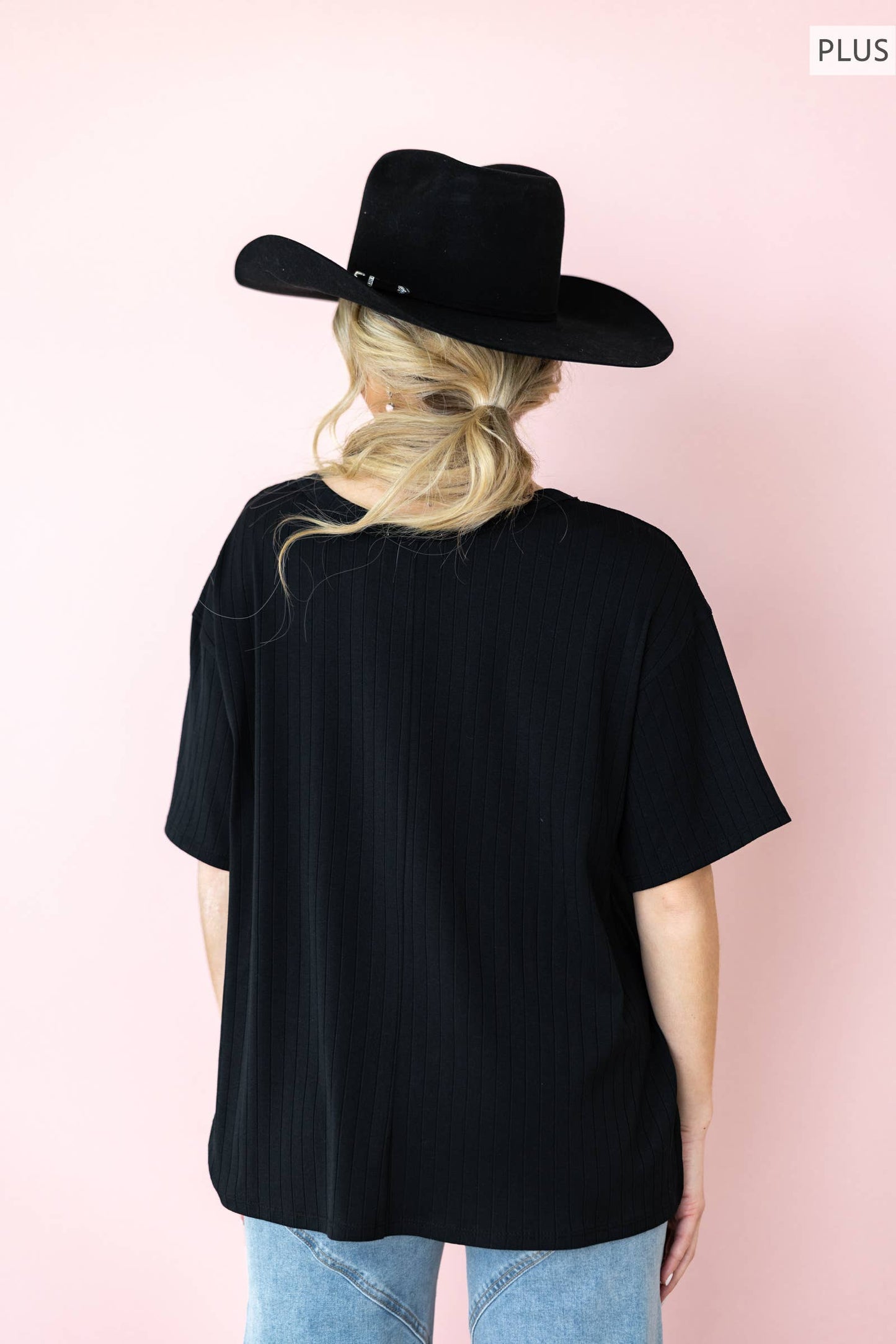 Ribbed Boyfriend Style Oversized Top: RED