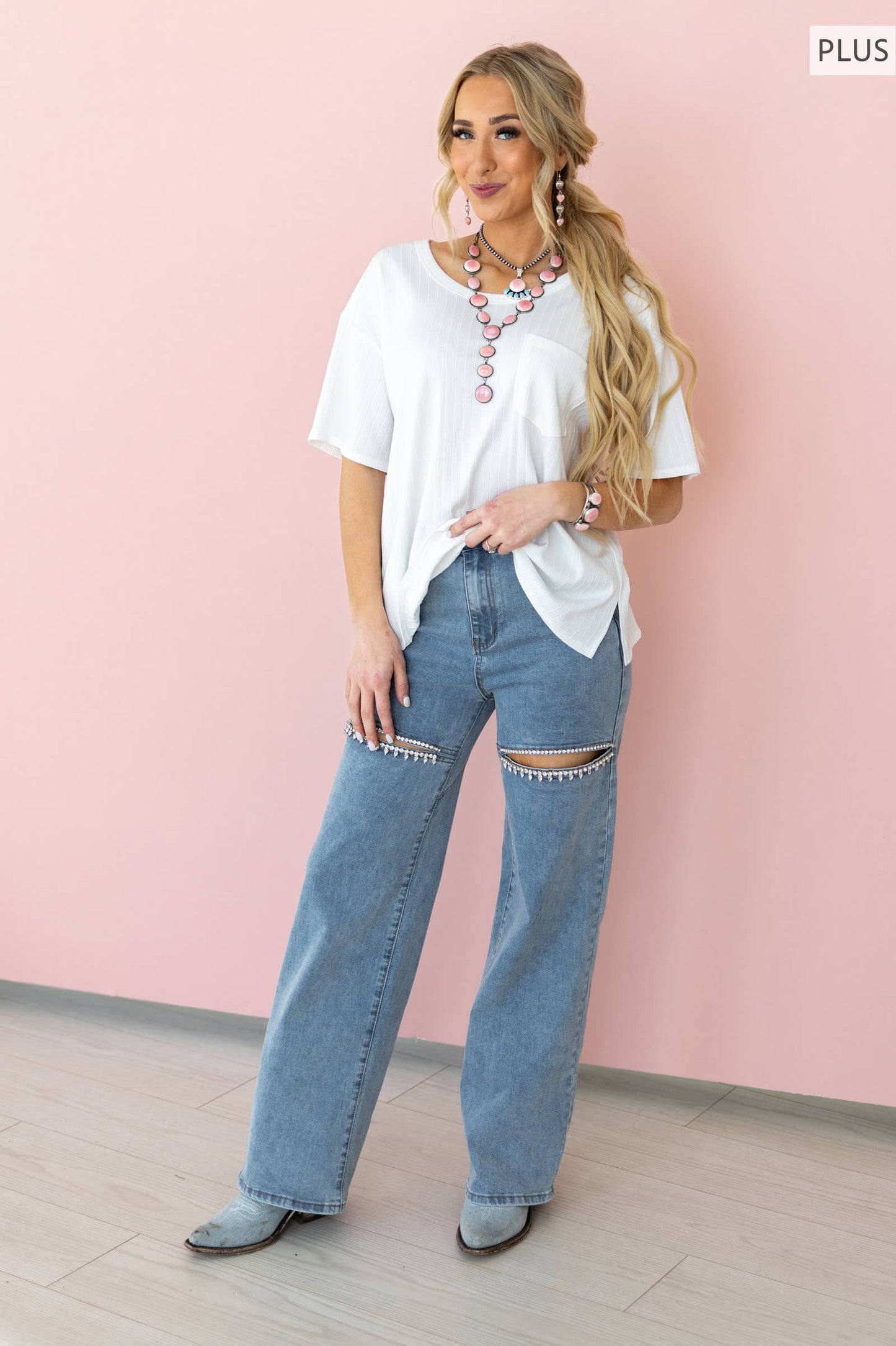 Ribbed Boyfriend Style Oversized Top: RED