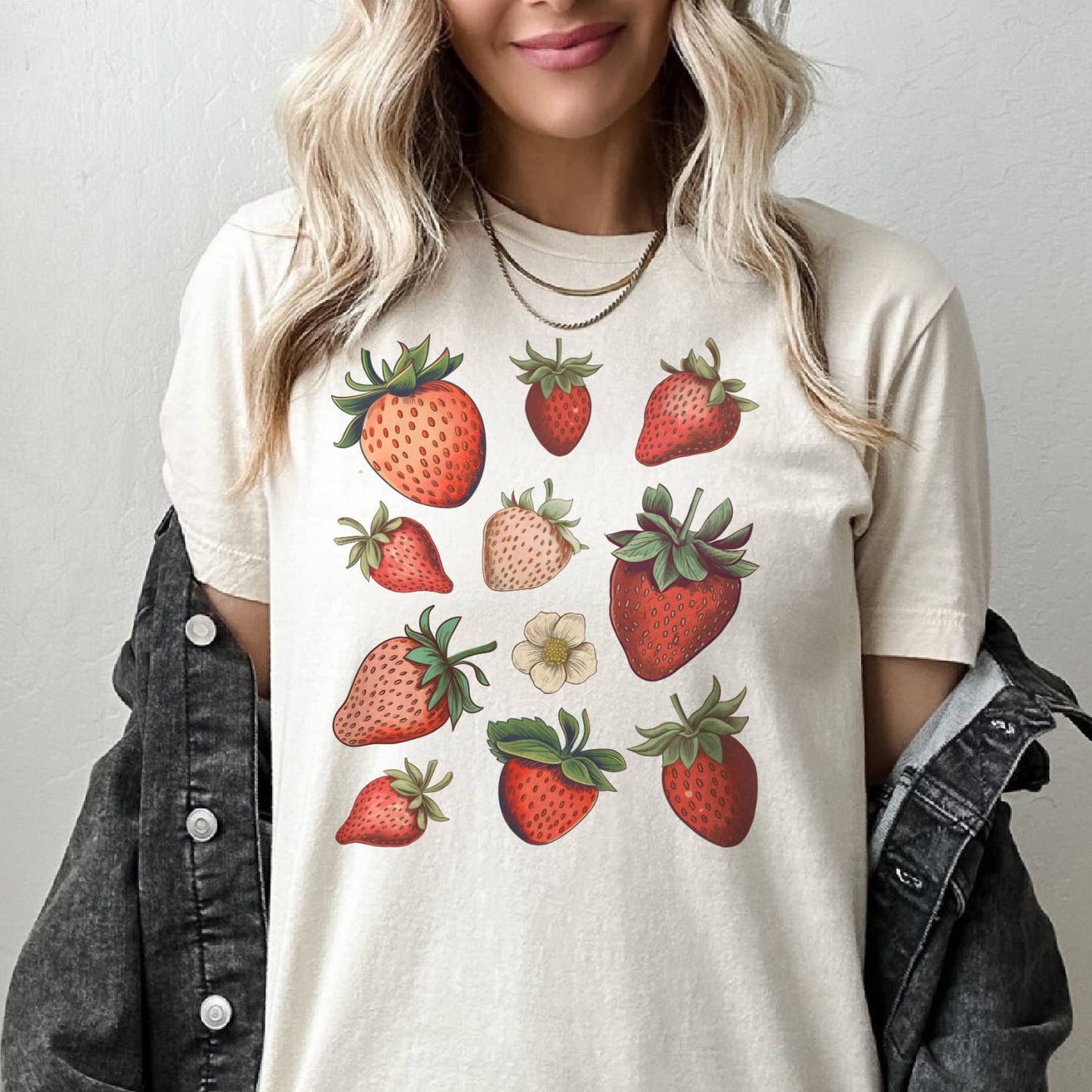 Spring Strawberry Soft Tees: Unisex / peach