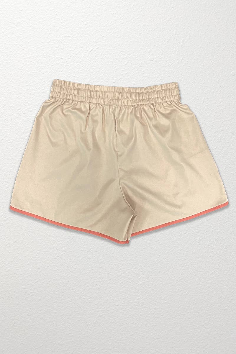 Retro striped shorts: Cream multi