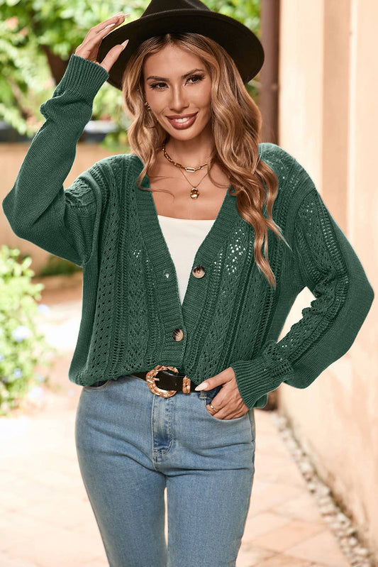 LDC Fall Clothing Open Knit Drop Shoulder Cardigan: Canton