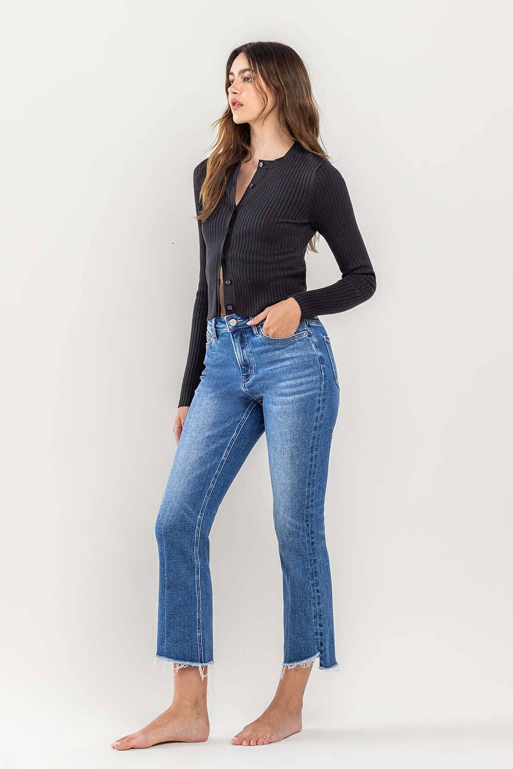 HIGH RISE KICK FLARE  JEANST5910: ENCOURAGINGLY / 28