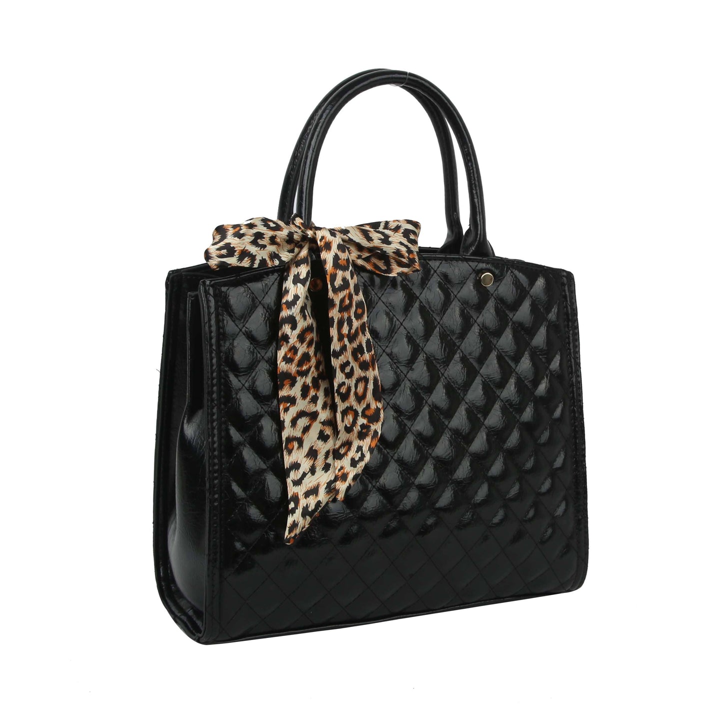 Fashion Double Compartment Quilted Satchel: Purple / ONE SIZE