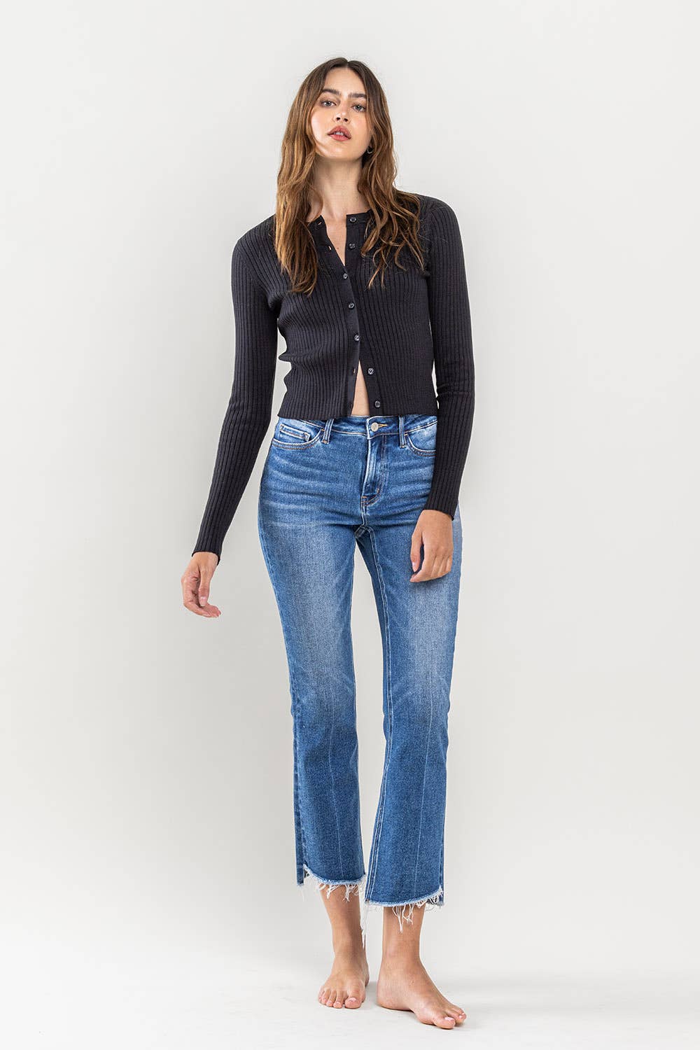 HIGH RISE KICK FLARE  JEANST5910: ENCOURAGINGLY / 28