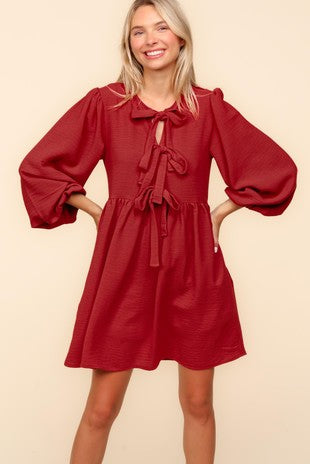 Haptics Front Ribbon Dress