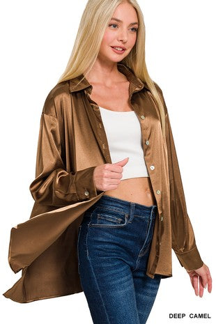 umgee Silver Satin top