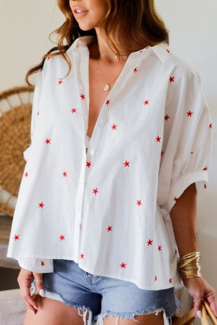 Star White button down