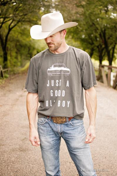 Just a Good Ol' Boy | Southern Comfort Color T-Shirt | Ruby’s Rubbish®: / Black