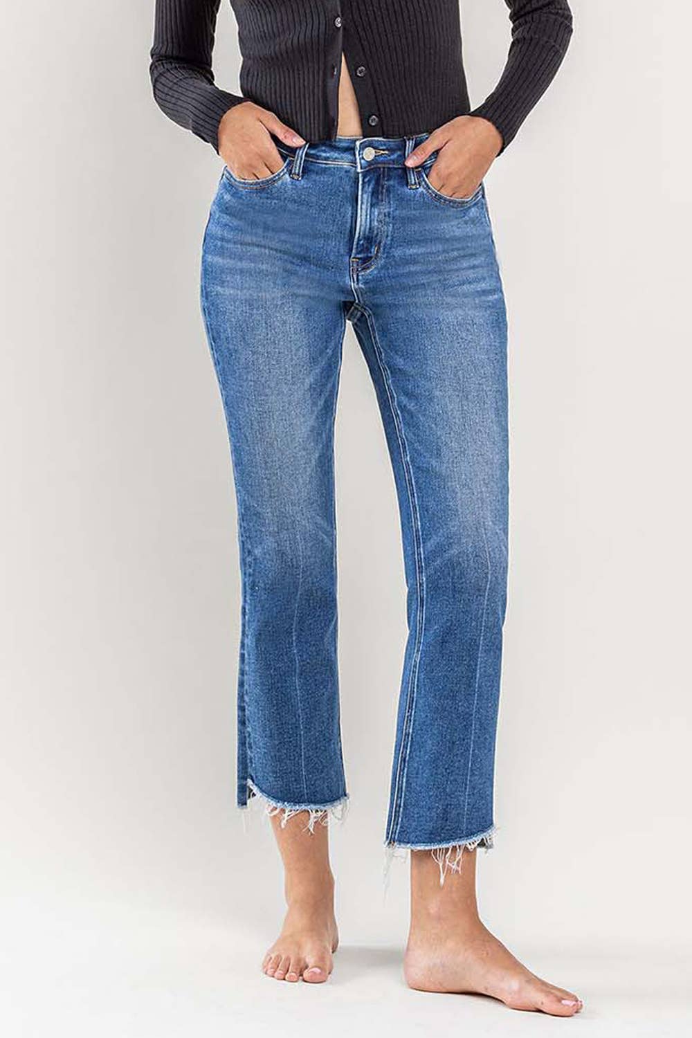 HIGH RISE KICK FLARE  JEANST5910: ENCOURAGINGLY / 28